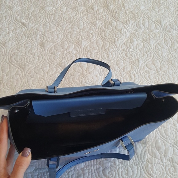 Blue Saffiano Leather Tote - Picture 5 of 7